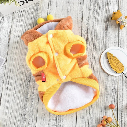 Yellow Bee Big Dog Jacket For French Bulldog Winter 8XL Golden Reteriver Large Pet Clothes Halloween Costume Cat Apparel Supply