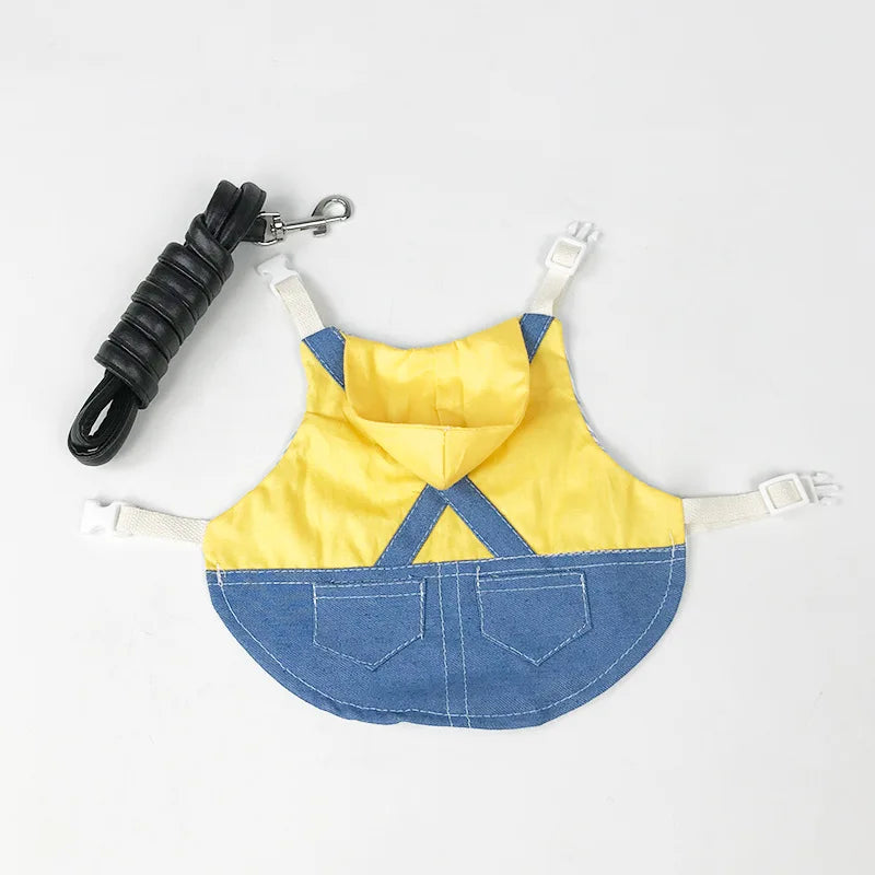 Cute Bunny Vest Harness Outdoor Leash Set Rabbit Clothing Suit Small Pet Ferret Hamster Small Animal Clothes for Walking