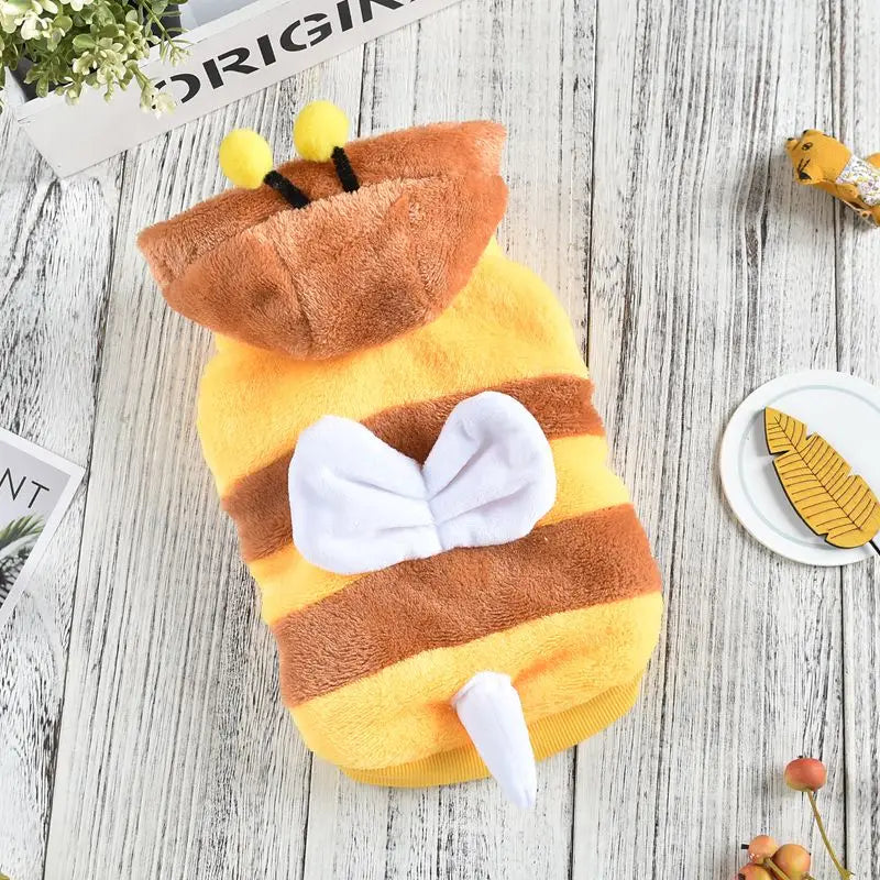 Yellow Bee Big Dog Jacket For French Bulldog Winter 8XL Golden Reteriver Large Pet Clothes Halloween Costume Cat Apparel Supply