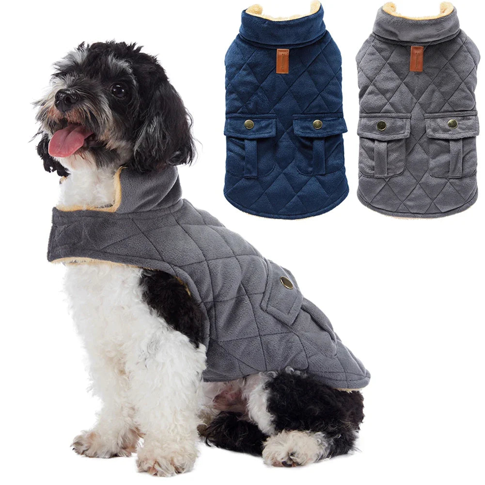 Dog Winter Coats with Leash Hole Cold Weather Fleece Dog Vest Pet Jacket Cold Weather Clothes for Small Medium Dogs Apparel