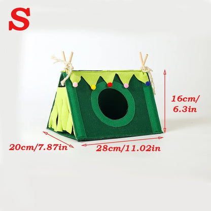 Small Pet Nest Felt Tent Rabbit Nest Hamster House Hamster Cage Large Guinea Pig Cage Guinea Pig Small Animal Bed Accessories