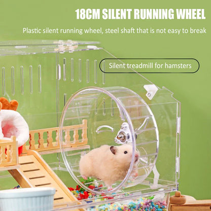 Transparent Hamster Cage Acrylic Hamster Habitat House Breathable Rabbit Chinchilla Guinea Pig Cage Small Animal Breeding Box