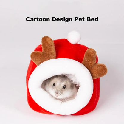 Guinea Pig Bed Warm Fleece Rabbit Hideout Hamster Nest Small Pet Sleep Bed Autumn Winter House Cage Hedgehog Squirrel Hideaway