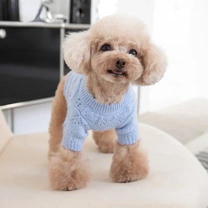 Autumn Winter Pet Knitted Cardigan Soft Cute Arctic Fleece Sweater Cardigan Pet Clothes Cat and Dog Clothing Teddy Bear Coat