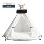 Pet Tent House Dog Bed Portable Removable Washable Teepee Puppy Cat Indoor Outdoor Kennels Cave with Cushion and Blackboard