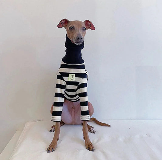 Pet Black White Striped Clothing New Italian Greyhound Spring Summer Dog Clothes For Dogs Shirt Couple Cat Dog Clothing Puppy