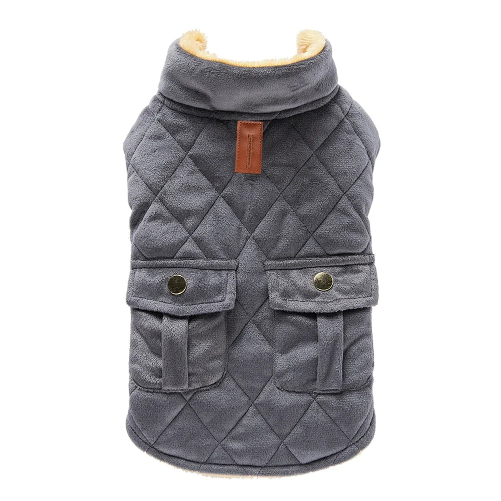 Dog Winter Coats with Leash Hole Cold Weather Fleece Dog Vest Pet Jacket Cold Weather Clothes for Small Medium Dogs Apparel